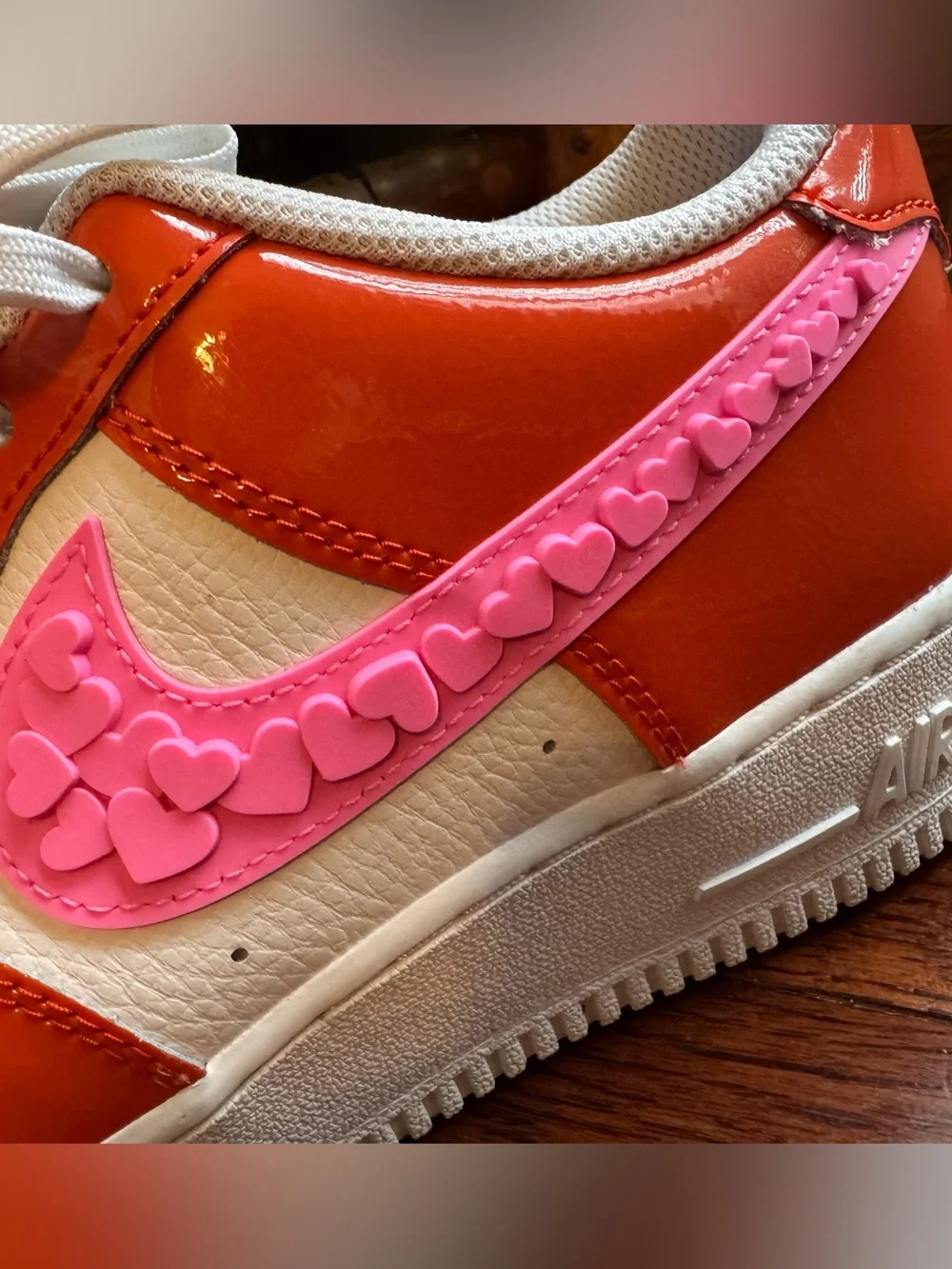 Nike Air Force 1 Low GS Valentines Day Pink Red White Hearts Women’s 8.5 Youth 7